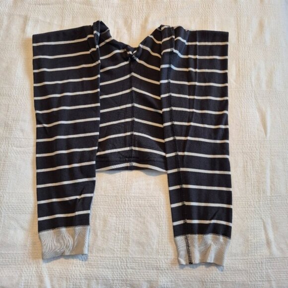 Hanna Andersson boys size size 140 or 10 pajama pants black & gray stripes vguc - Picture 4 of 5